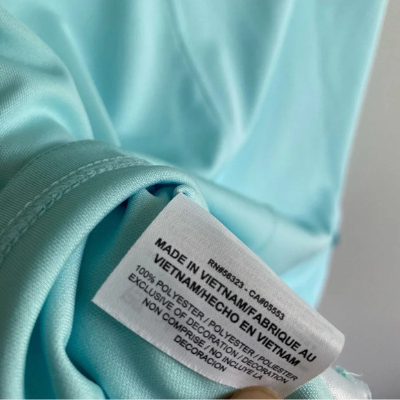 NIKE Golf Tour Performance  Aqua Blue Sleeveless Polo Tank Top Size M - Picture 6 of 8